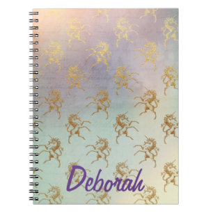 Pretty Whimsical Unicorns Notebook