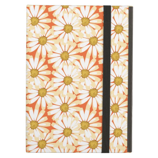 Pretty White Daisies Floral Pattern Case For iPad Air (Front Closed)