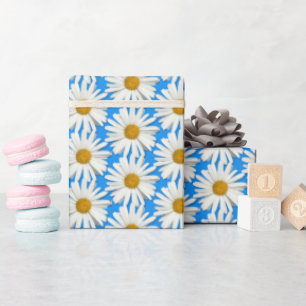 Pretty White Daisy Flower Blossom - Floral Fashion Wrapping Paper