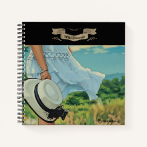 Pretty White Dress Hat Wild Dreamer Quote Journal 