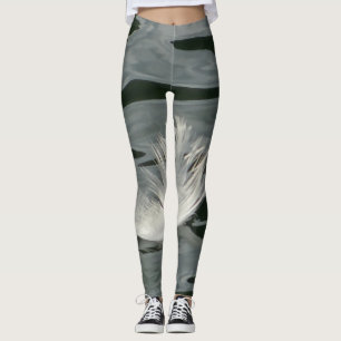 Pretty white feather leggings