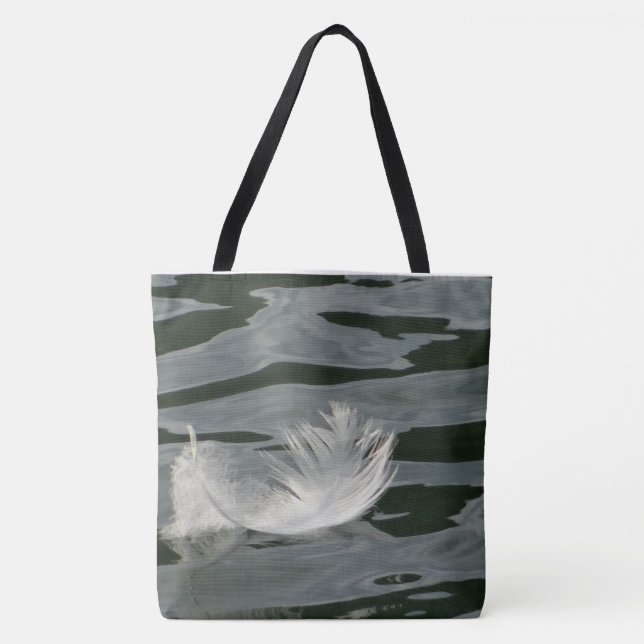Pretty white feather Tote Bag (Front)