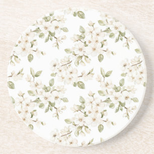 Pretty White Flowers Coaster
