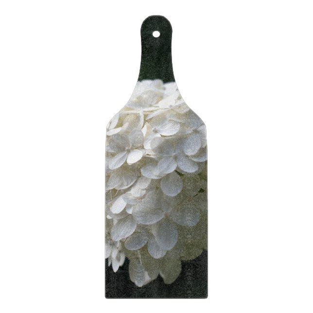 Pretty White Lime Hydrangea Cutting Board (Front)