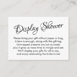 Pretty, White No Wrap Bridal Shower Gift Card
