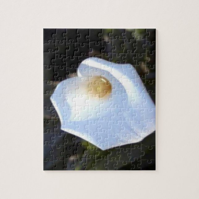 Pretty White Orchid Flower Jigsaw Puzzle (Vertical)