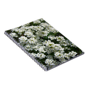 Pretty White Spring Flowers Photo Spiral Notebook
