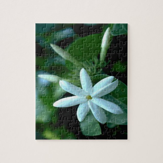 Pretty White Stephanotis Flower Jigsaw Puzzle (Vertical)