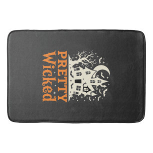 Pretty Wicked Halloween Haunted House_1 Bath Mat