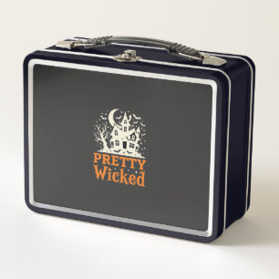 Pretty Wicked Halloween Haunted House_1 Metal Lunch Box