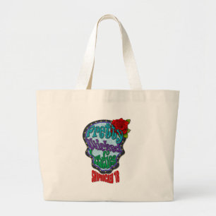 Pretty Wicked Sugar Skull Large Tote Bag