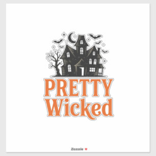 Pretty Wicked Vintage Halloween Haunted House Shir