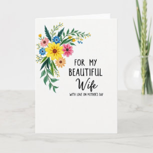 Pretty Wife Mothers Day Card