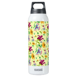 Pretty Wild Flowers Floral Pattern Insulated Water Bottle
