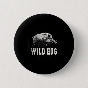 Pretty Wild Pig Look for Hog and Animals Lovers 6 Cm Round Badge