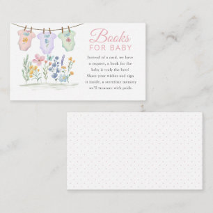 Pretty Wildflower Books for Baby Enclosure Card