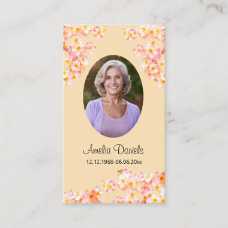 Pretty Wildflower Funeral Prayer Card
