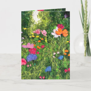 Pretty Wildflower Meadow greeting card