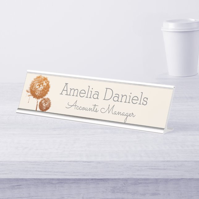 Pretty Wildflower Office Name Plate (Creator Uploaded)