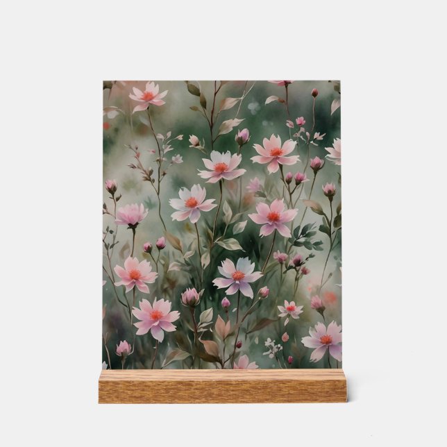 Pretty Wildflowers Acrylic Sign (Front)