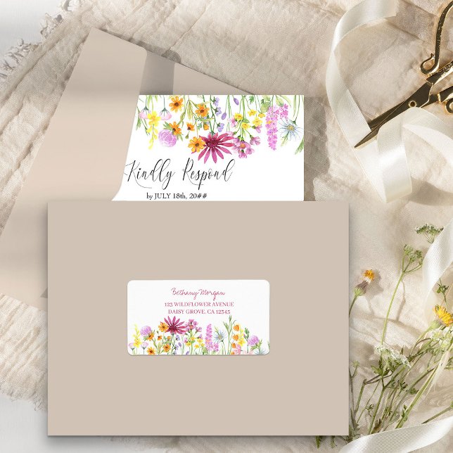Pretty Wildflowers Address Label (Address Labels from my Wildflower Meadow collection)