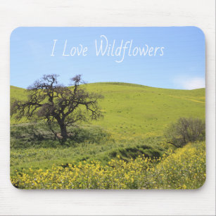 Pretty Wildflowers and Oak Spring Photograph Mouse Pad