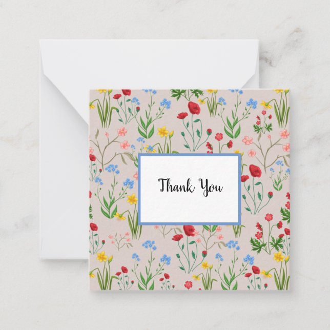 Pretty Wildflowers Card (Front)