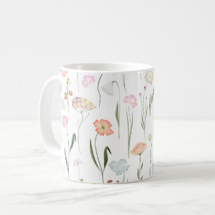 Pretty Wildflowers Floral Pattern Coffee Mug