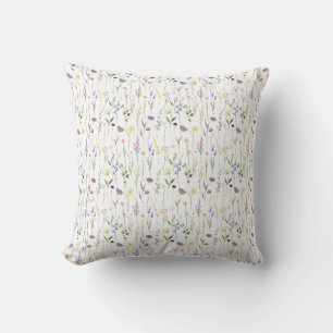 Pretty Wildflowers Floral Pattern Cushion