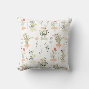 Pretty Wildflowers Floral Pattern Cushion