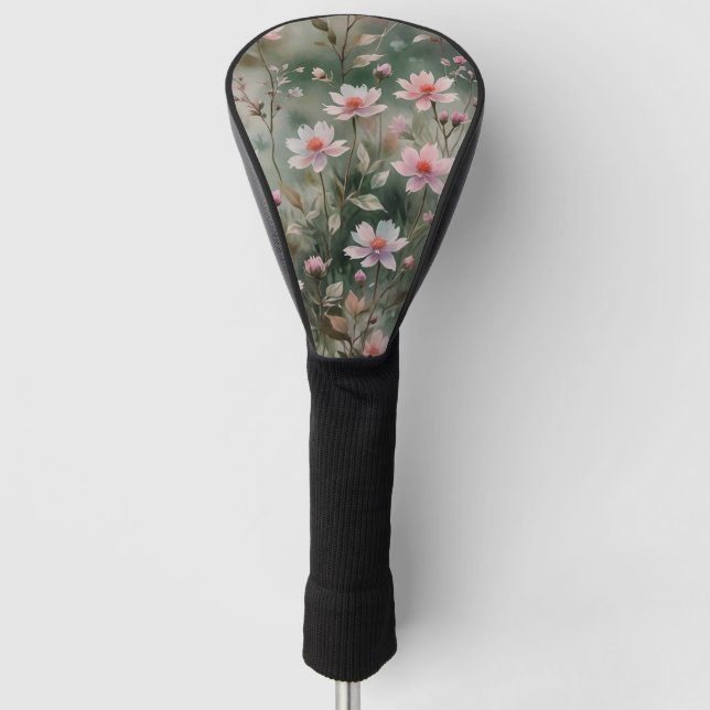 Pretty Wildflowers Golf Head Cover (Front)
