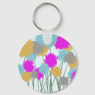 Pretty Wildflowers Key Ring