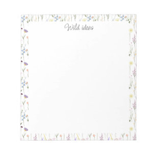 Pretty Wildflowers Personalised Wild Ideas Notepad