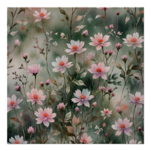 Pretty Wildflowers Poster