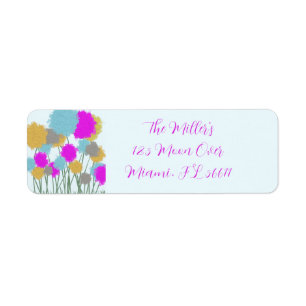 Pretty Wildflowers Return Address Label