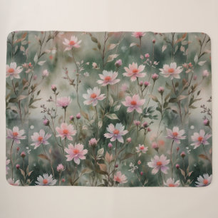 Pretty Wildflowers Sherpa Blanket