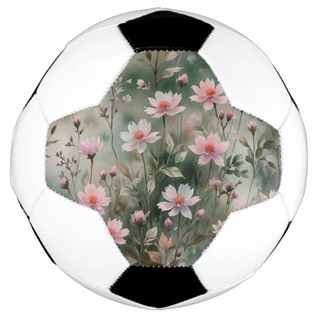 Pretty Wildflowers Soccer Ball (Front)