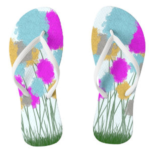 Pretty Wildflowers Thongs