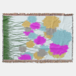 Pretty Wildflowers Throw Blanket