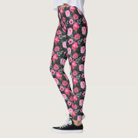 Pretty Winter Grey Pink Floral Watercolor Pattern