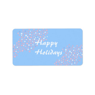 Pretty Winter Snowflakes Label