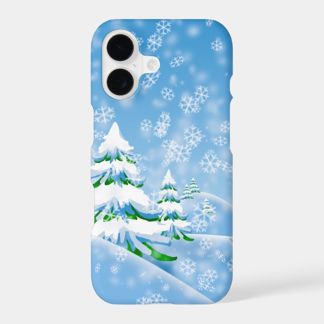 Pretty Winter Snowstorm Christmas Snowflakes (Back)