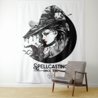 Pretty Witch & Black Cat Wiccan Wicca Spellcasting