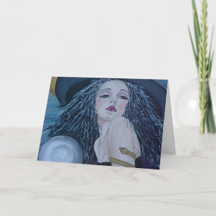 Pretty witch crystal ball Card