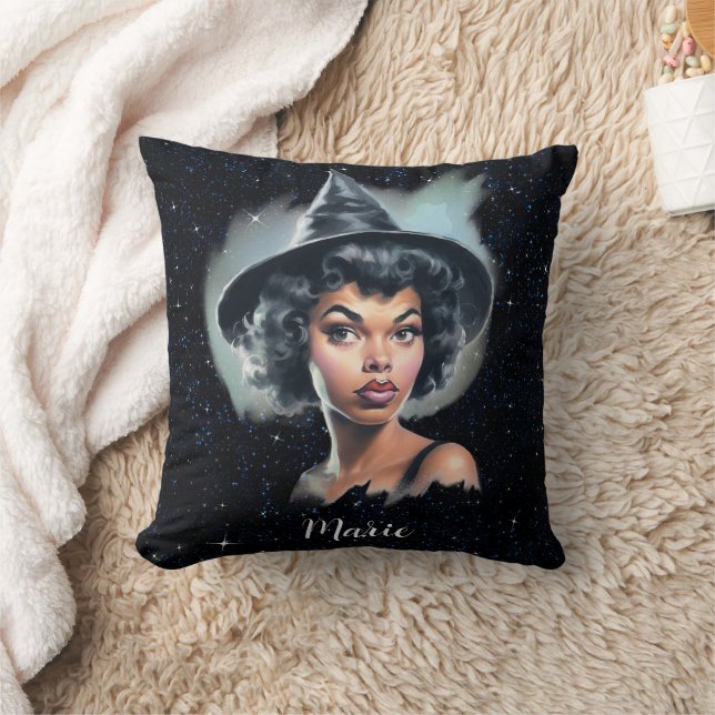 Pretty witch throw pillow (Blanket)