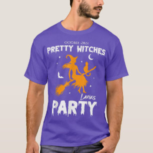 Pretty witches ladies party October 31 funny bats T-Shirt