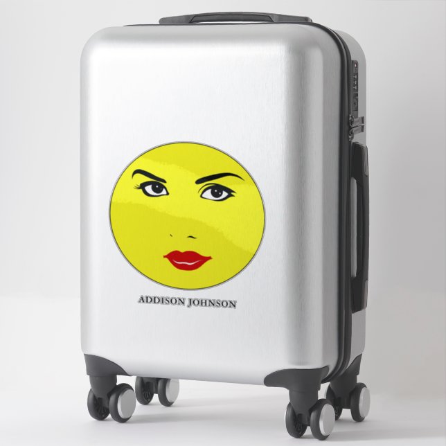 Pretty Woman Glamourous Chic Yellow Smile Name 14" (Suitcase)
