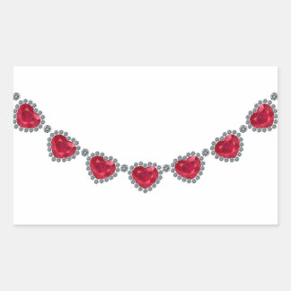 Pretty Woman Ruby Necklace Rectangular Sticker