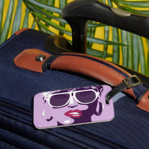 Pretty Woman with Pink lips Luggage Tag