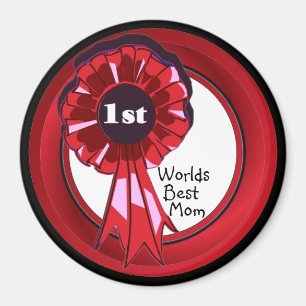 Pretty Worlds Best Mum Magnet